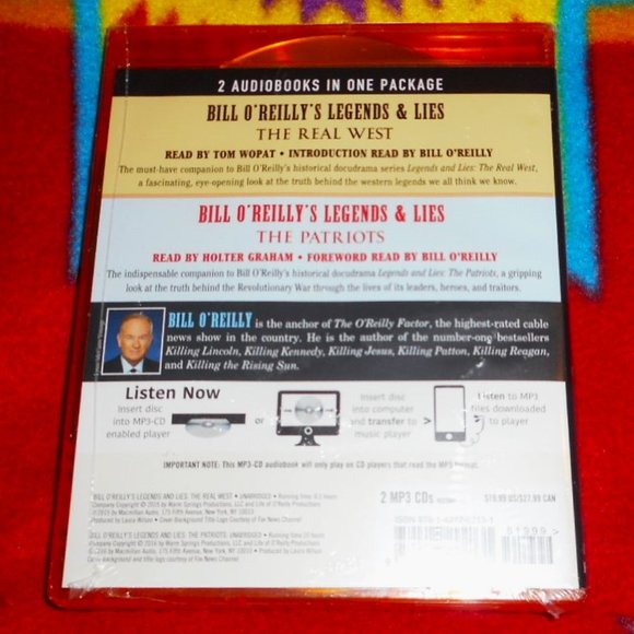 Bill O'Reilly Legends & Lies: The Real West & The Patriots + Mark Train *MP3-CDs - Picture 3 of 6